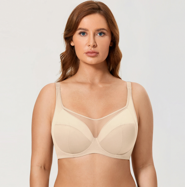Full Coverage Support Bra with mesh – Gorgeous Clientele VIP
